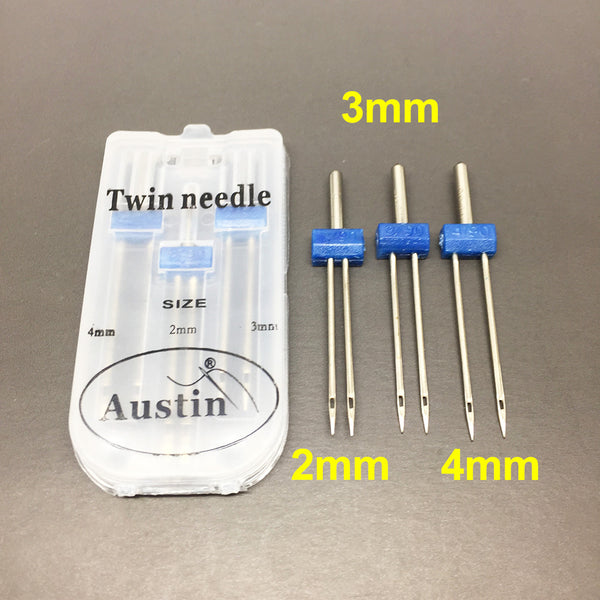 Universal Twin needle set for most Domestic Sewing Machine (2mm, 3mm and 4mm set)