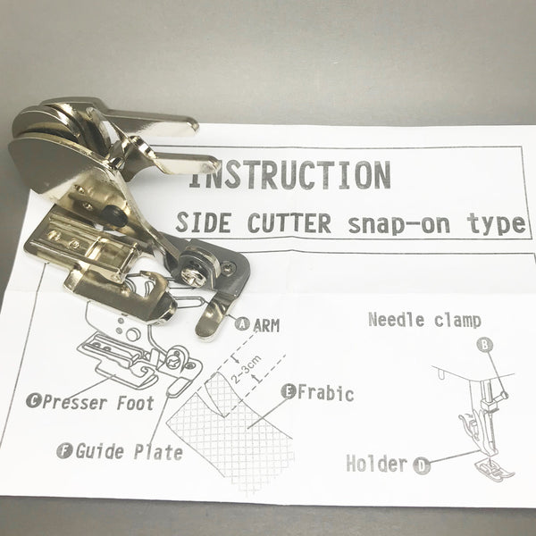 Side Cutter Snap on Sewing Machine Foot Attachment