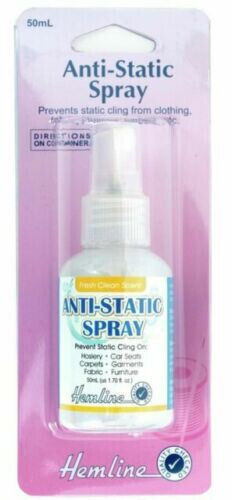 Hemline Anti-Static Spray 50ml Prevents Static Cling