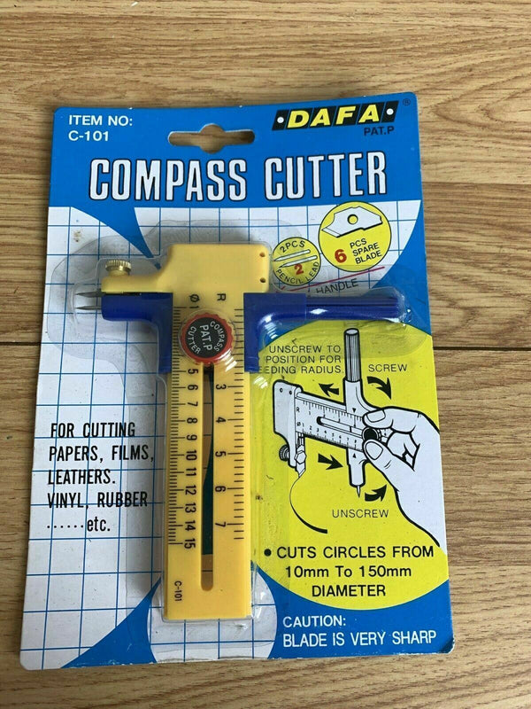 Dafa Compass Rotary Circle Cutter for Cutting Card Leather Vinyl Paper