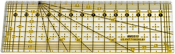 Transparent Quilters Ruler 5cm x 15cm