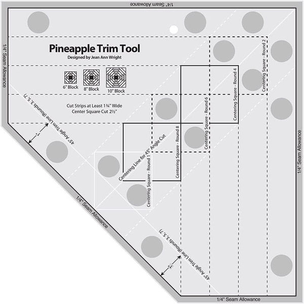 Creative Grids Pineapple Trim Tool for 6, 8 or 10 inch Finished Blocks