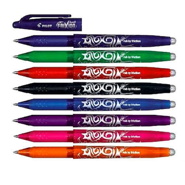 Pilot Frixion Pen Fine Medium Tip Roller Ball Point Refillable Pink, Green, Black, Violet