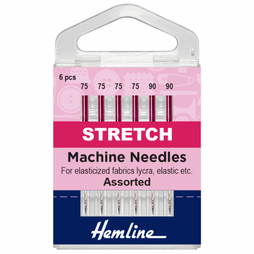 Hemline Sewing Machine Needles Stretch Mixed 6 Pieces 75 - 90 Lingerie Elastic