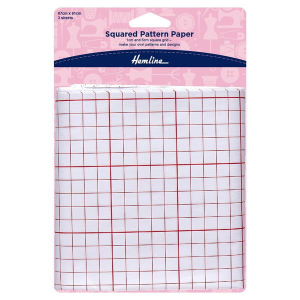 Hemline Dressmakers Squared Sewing Pattern Template Paper Grid 1cm 5cm